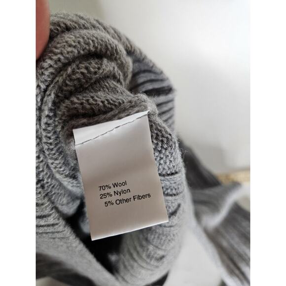 DANIELE BLASI Mens Gray Wool Blend Shawl Collar Italy Made Sweater XL Grandpa - Picture 5 of 5